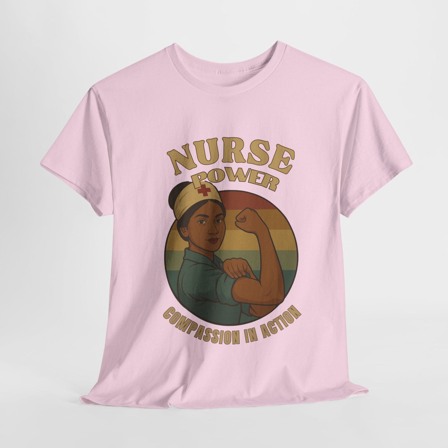 Compassion Nurse Power Tee - Unisex Heavy Cotton T-Shirt, Inspirational Gift for Healthcare Workers, Nursing Appreciation, Medical Professionals, [...]