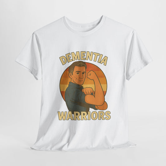 Male , Dementia Warriors Unisex Heavy Cotton Tee | Support, Awareness, Gifts, Advocacy, Comfort Wear