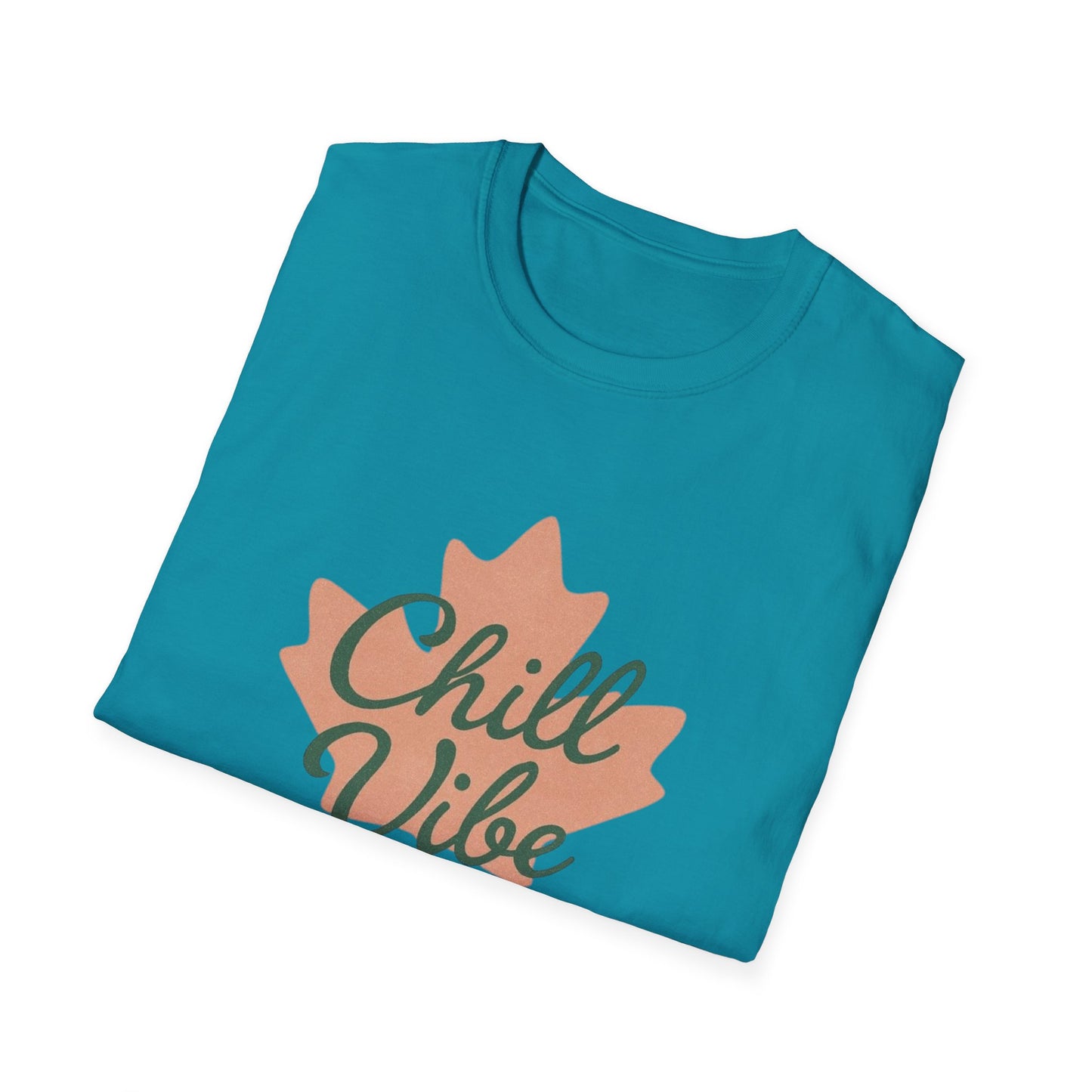 Chill  Vibe, Canadian Leaf T-Shirt, Softstyle Tee for Men and Women, Chill Vibe, Moonwoven by Luna, Unisex Top