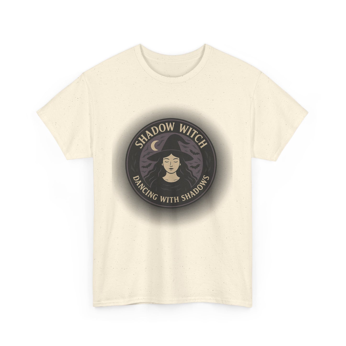 Shadow Witch Unisex Heavy Cotton Tee, Witchcraft Apparel, Halloween Gift, Boho Style T-Shirt, Magical Fashion, Gift for Witches