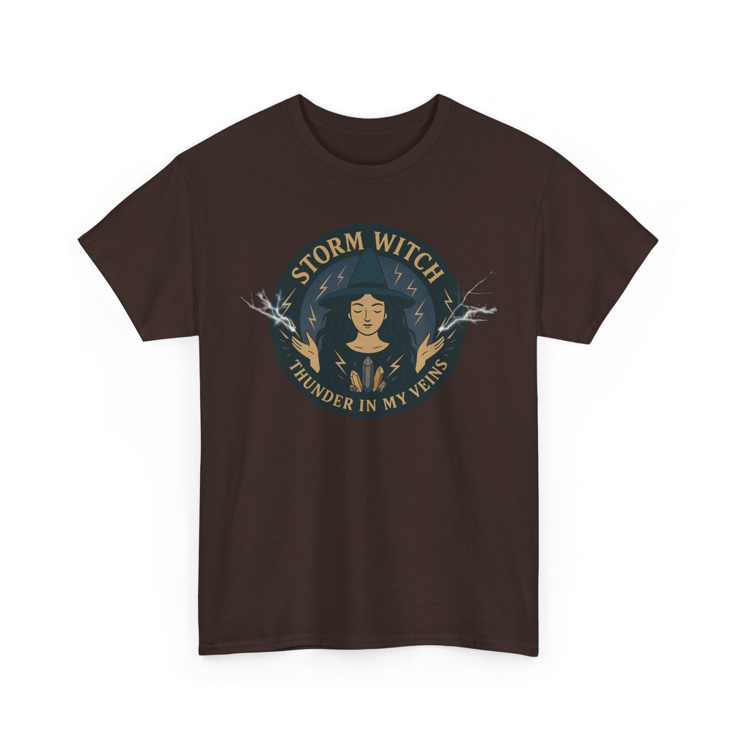 Storm Witch Unisex Heavy Cotton Tee - Thunder in My Veins, Witchy Apparel, Boho Style T-shirt, Gift for Her, Astrology Clothing, Magic [...]