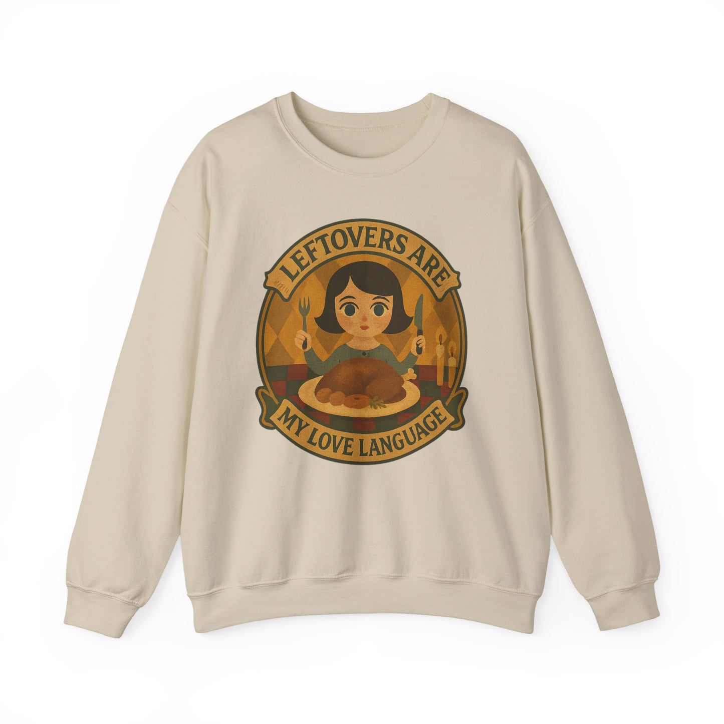 Leftovers Love Language Sweatshirt, Foodie Gift, Original Art Clothing, Moonwoven by Luna, Crewneck Jumper