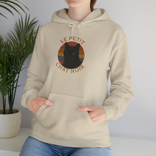 Black Cat-Themed Hoodie, Cozy Cat Sweatshirt, Animal Lover Gift, Perfect for Fall, Casual Wear, Unique Gift for Cat Lovers