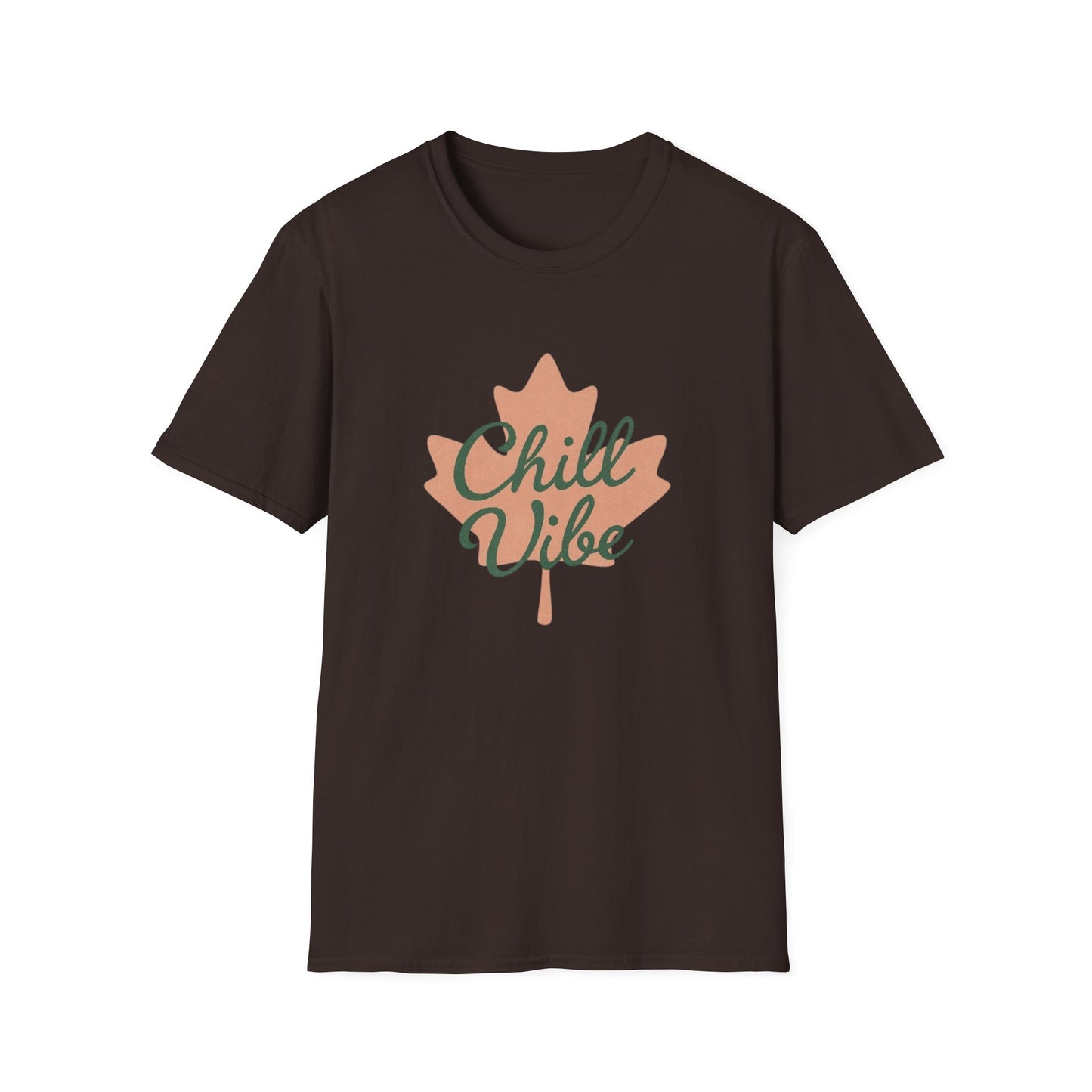 Chill  Vibe, Canadian Leaf T-Shirt, Softstyle Tee for Men and Women, Chill Vibe, Moonwoven by Luna, Unisex Top