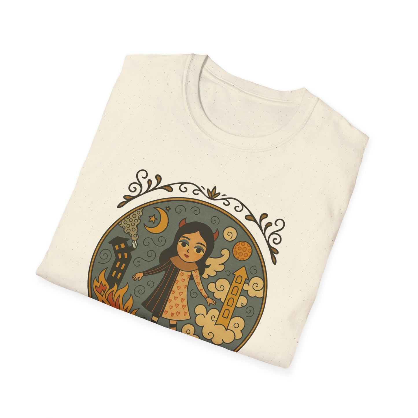 Clouds in hair, Fire in my Heart !Whimsical Graphic T-Shirt, Vintage Style Tee, Unisex Casual Wear, Perfect Gift [...]