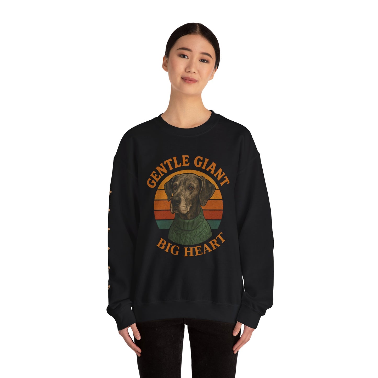 Great Dane, Gentle Giant Big Heart ,Unisex Heavy Blend™ Crewneck Sweatshirt