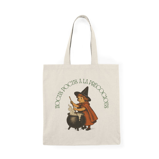 Hocus Pocus a la Precocious Tote Bag  , Vintage Witchy Halloween Bag (15x16)
