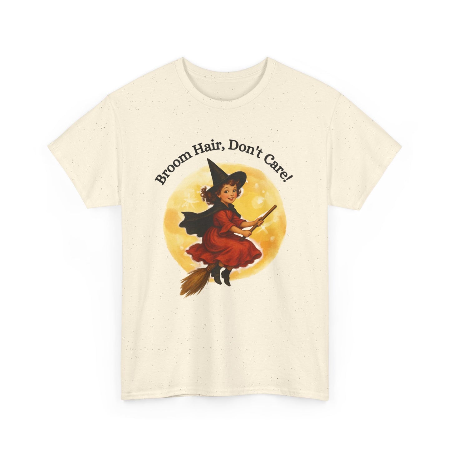 Vintage Cute Witch T-Shirt ,Retro Halloween Broomstick Tee