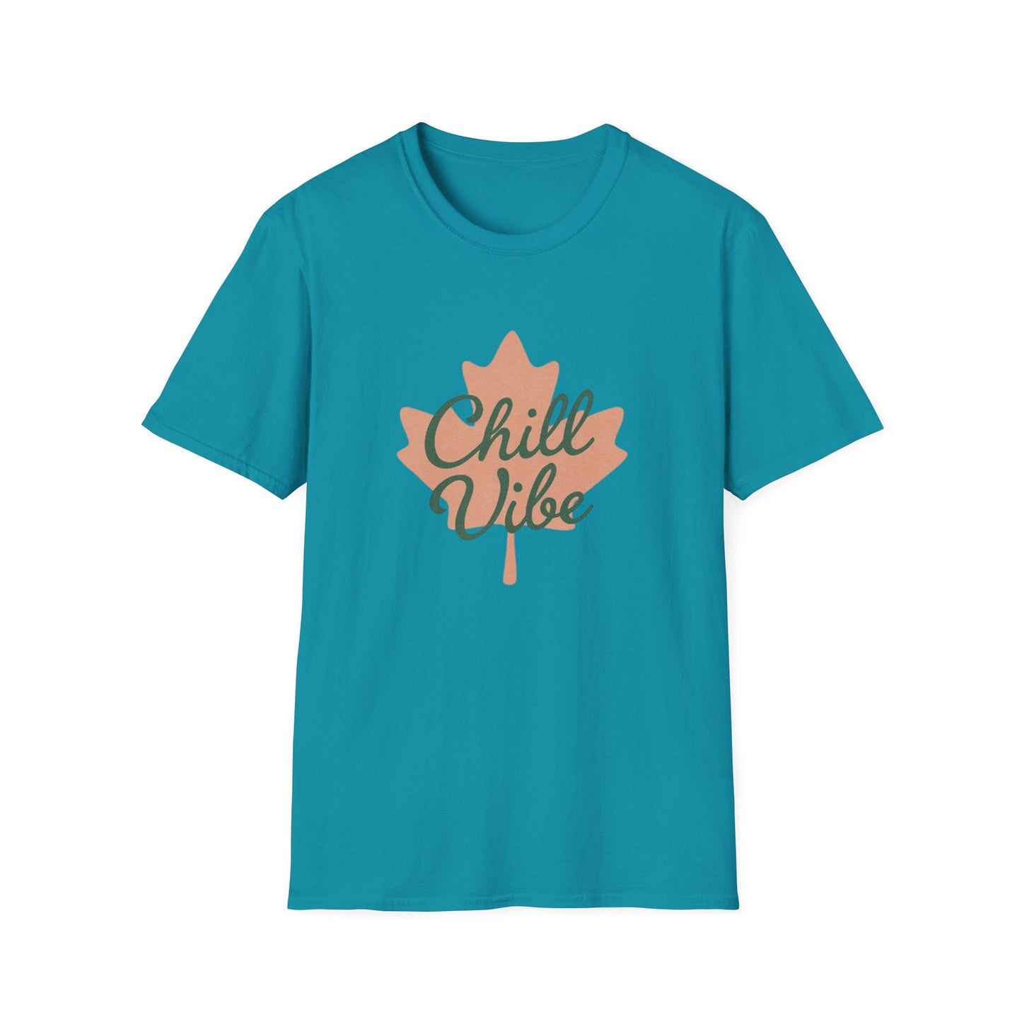Chill  Vibe, Canadian Leaf T-Shirt, Softstyle Tee for Men and Women, Chill Vibe, Moonwoven by Luna, Unisex Top