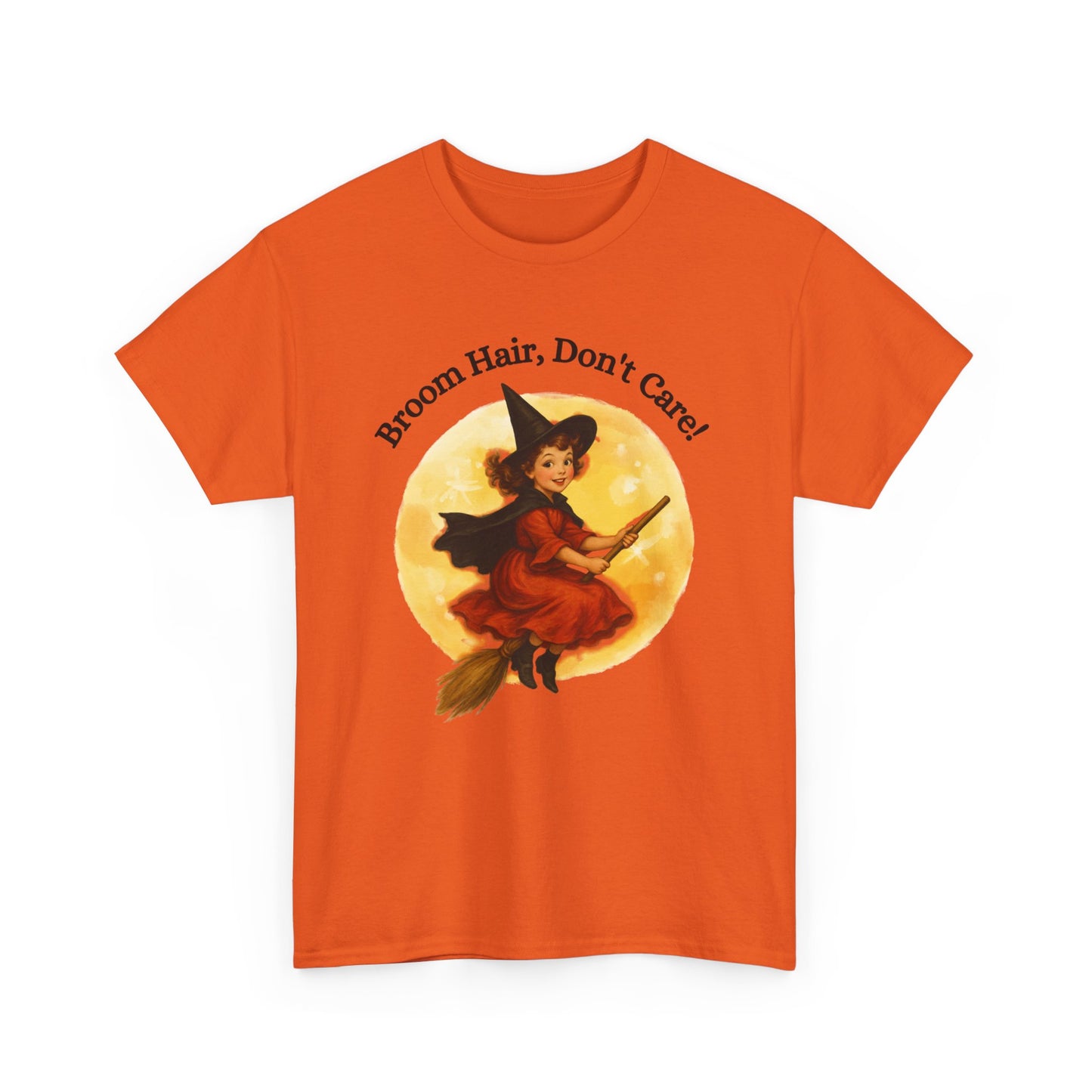 Vintage Cute Witch T-Shirt ,Retro Halloween Broomstick Tee