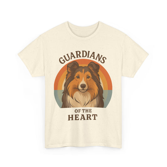 Sheltie Lovers Cotton Tee, Pet Owner Gift Shirt, Cute Animal Tee, Dog Lover Apparel, Funny Pet T-Shirt, Guardians of the Heart Design