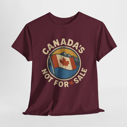 Canada's Not for Sale T-Shirt, Unisex Heavy Cotton Tee, Canadian Pride Top, Gift for Travelers, National Day Apparel, Vintage Canada Shirt
