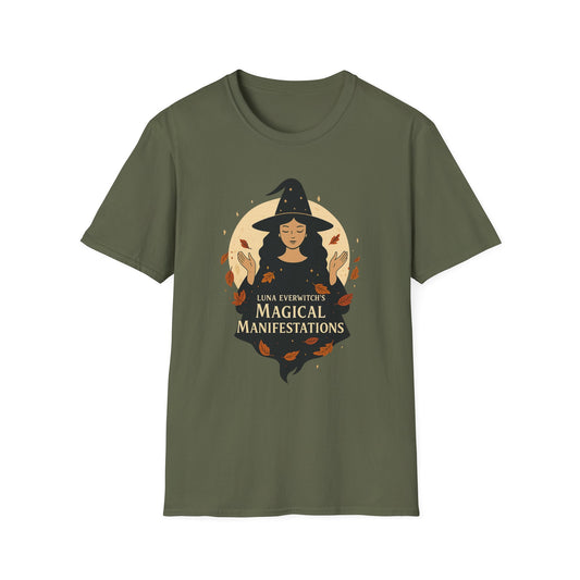 Magical Manifestations T-Shirt, Witchy Tee for Spiritual Vibes, Fall Fashion, Halloween Costume, Gift for Witches, Unisex Softstyle Top
