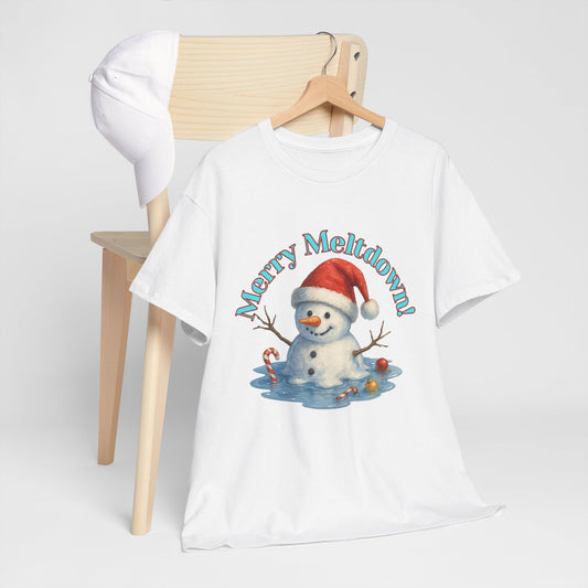 Holiday Snowman Unisex Tee - Merry Meltdown Christmas T-Shirt