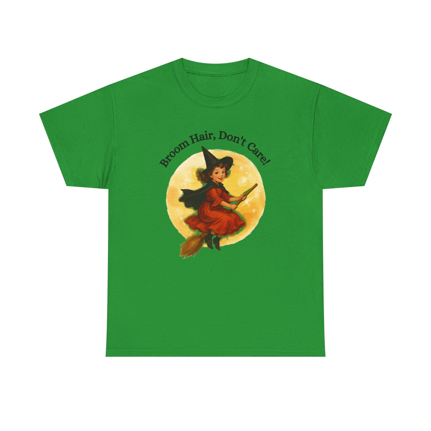 Vintage Cute Witch T-Shirt ,Retro Halloween Broomstick Tee