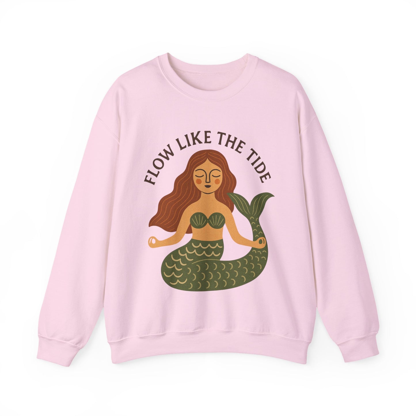 Flow Like the Tide - Boho Mermaid Crewneck Sweatshirt