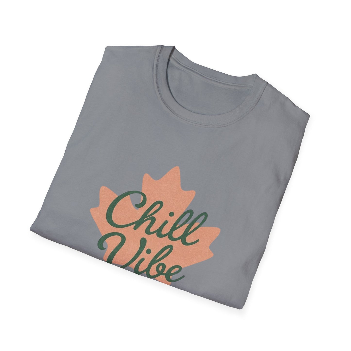Chill  Vibe, Canadian Leaf T-Shirt, Softstyle Tee for Men and Women, Chill Vibe, Moonwoven by Luna, Unisex Top