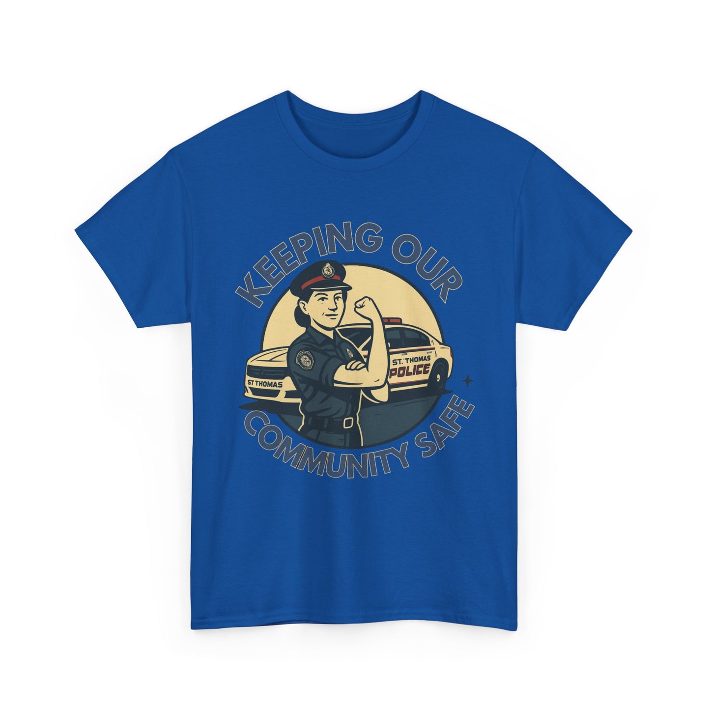 St. Thomas Police, Community Safety Tee - Unisex Cotton T-Shirt for Supporters, Police Appreciation, Everyday Wear, Gifts for Heroes, Fundraising Events