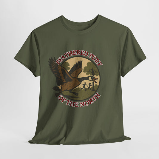 Feathered Fury of the North T-Shirt, Nature Lover Tee, Unisex Cotton Shirt, Outdoor Adventure Wear, Wildlife Enthusiast Gift