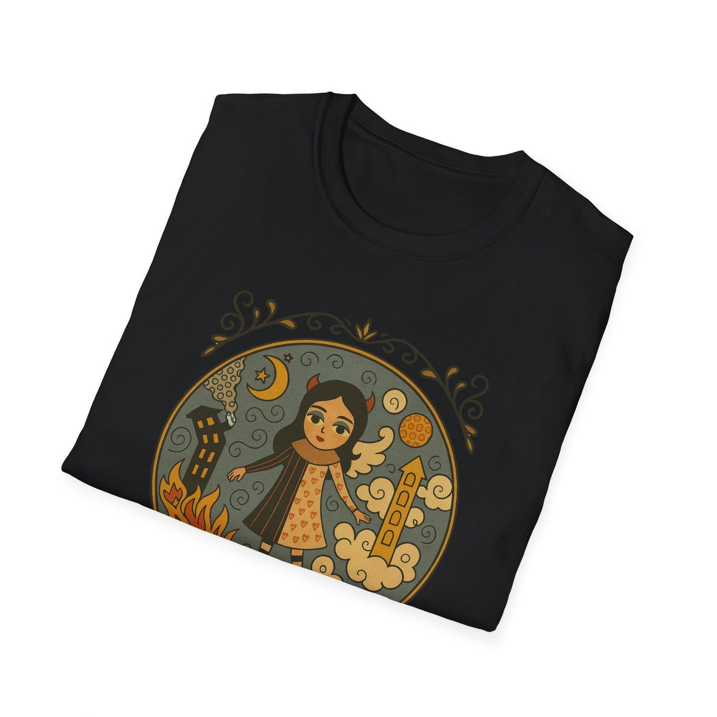 Clouds in hair, Fire in my Heart !Whimsical Graphic T-Shirt, Vintage Style Tee, Unisex Casual Wear, Perfect Gift [...]