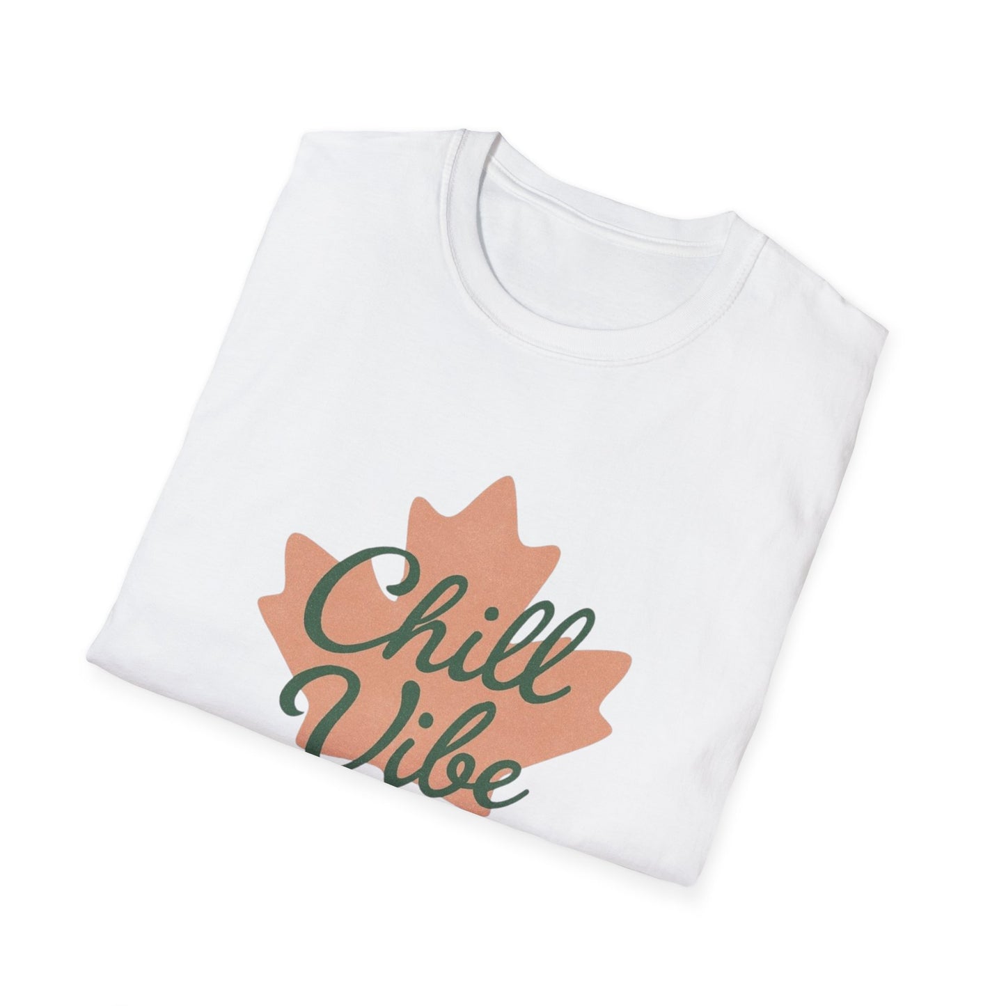 Chill  Vibe, Canadian Leaf T-Shirt, Softstyle Tee for Men and Women, Chill Vibe, Moonwoven by Luna, Unisex Top