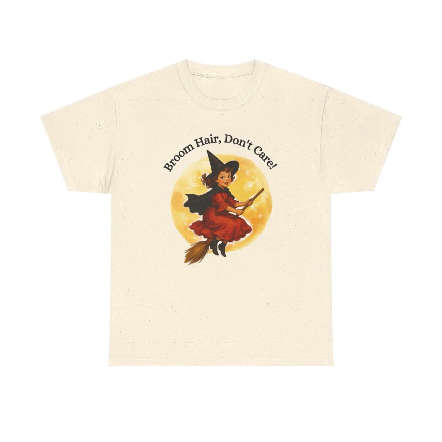 Vintage Cute Witch T-Shirt ,Retro Halloween Broomstick Tee