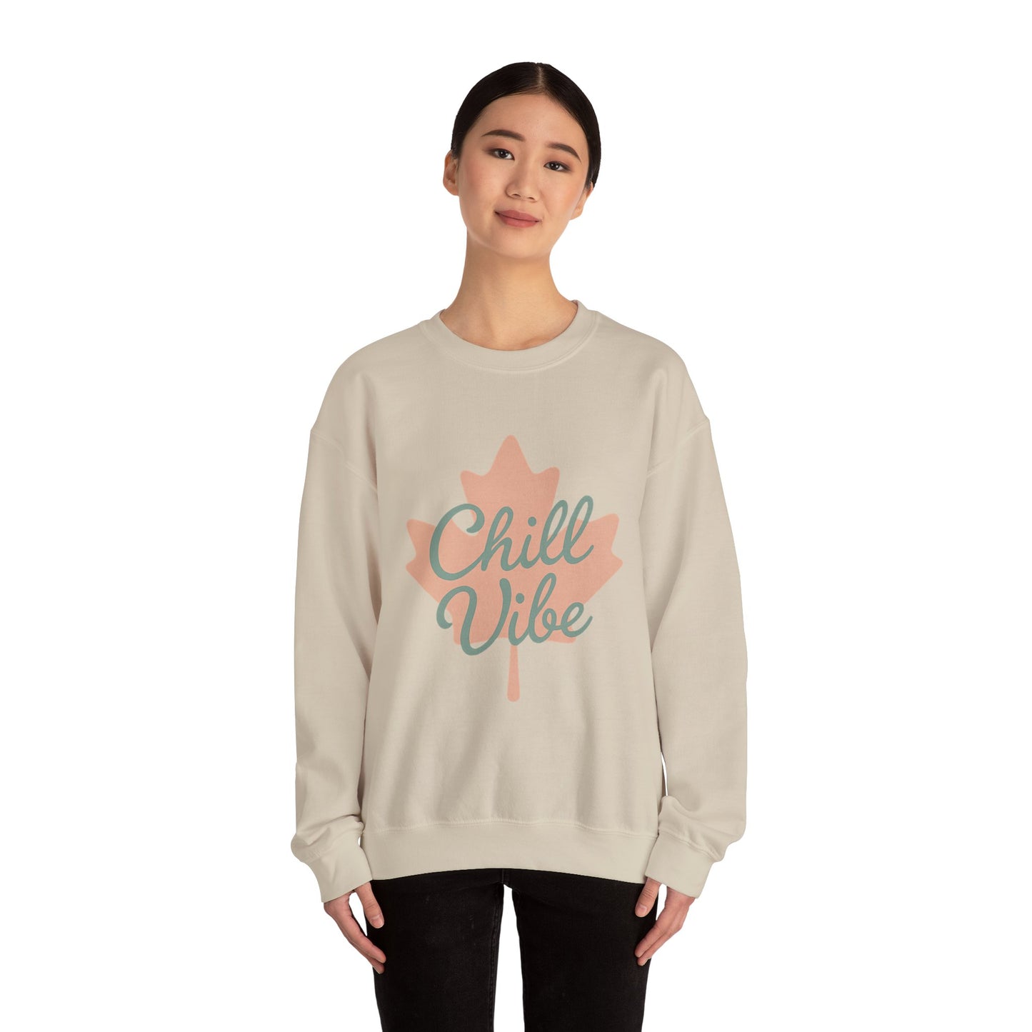 Chill Vibe Crewneck Sweatshirt, Moonwoven by Luna, Chill Canadian Collection, Cozy Jumper, Relaxation Top, Winter Sweater, Lounge Sweatshirt