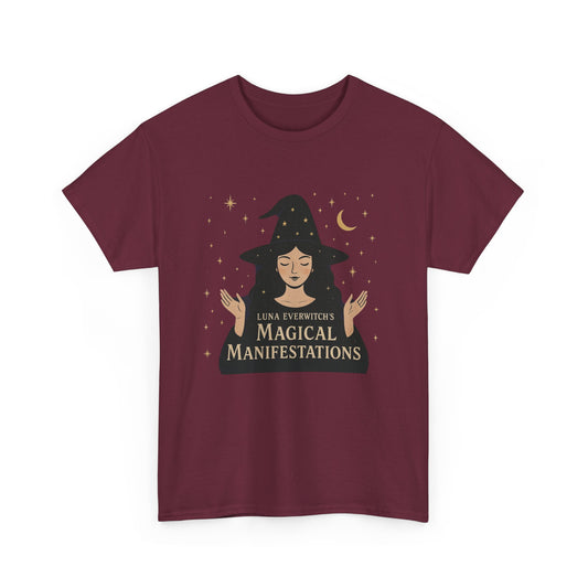 Luna Everwitch’s Magical Manifestations, Vintage Graphic Tee, Unisex Cotton Shirt, Autumn Vibes, Halloween Party Outfit, Comfortable Casual Wear, Perfect Gift