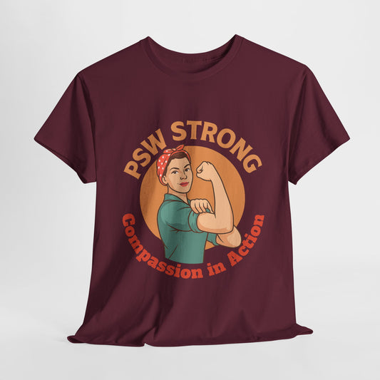 T-Shirt - PSW Strong Unisex Heavy Cotton Tee for Fitness Enthusiasts and Gym Goers