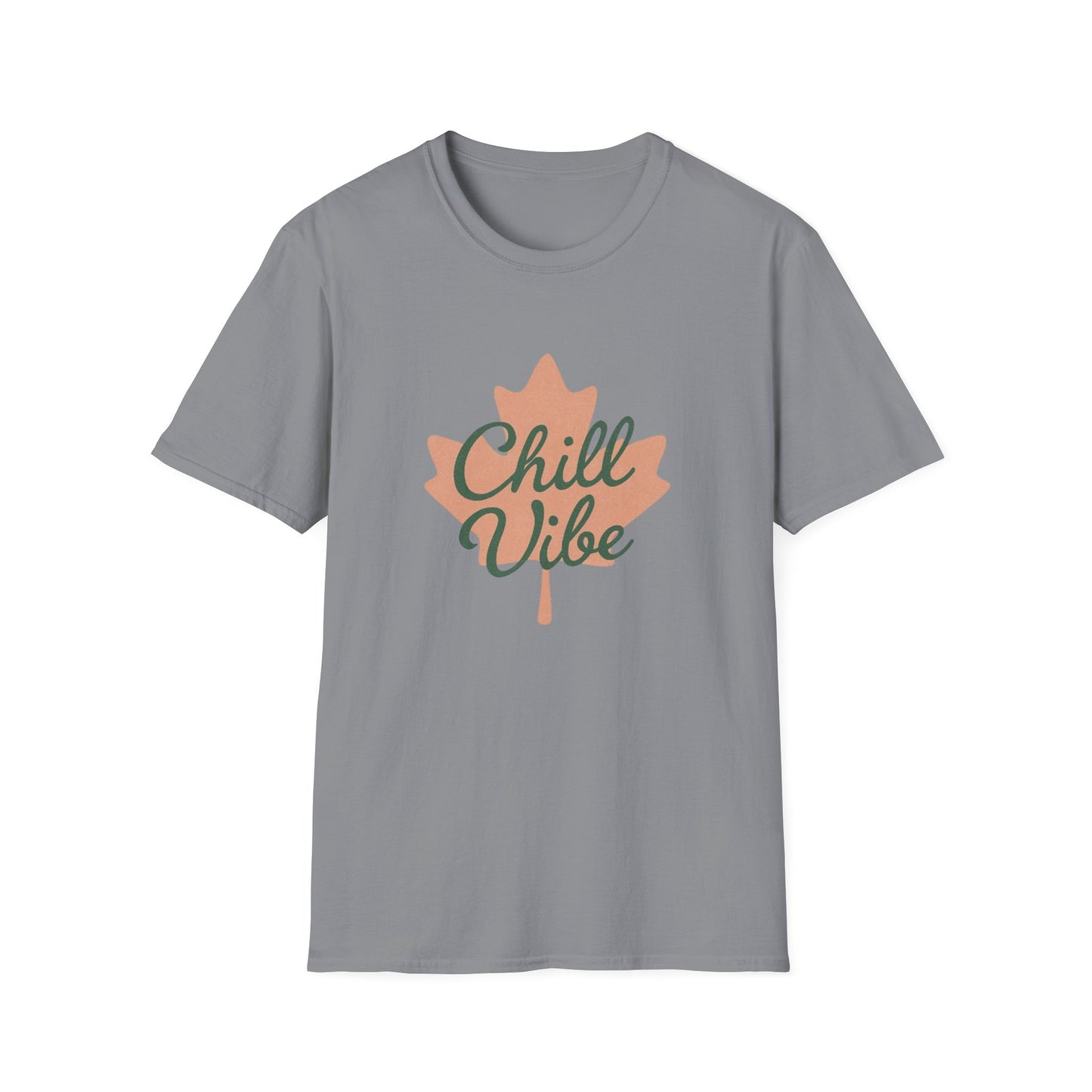 Chill  Vibe, Canadian Leaf T-Shirt, Softstyle Tee for Men and Women, Chill Vibe, Moonwoven by Luna, Unisex Top