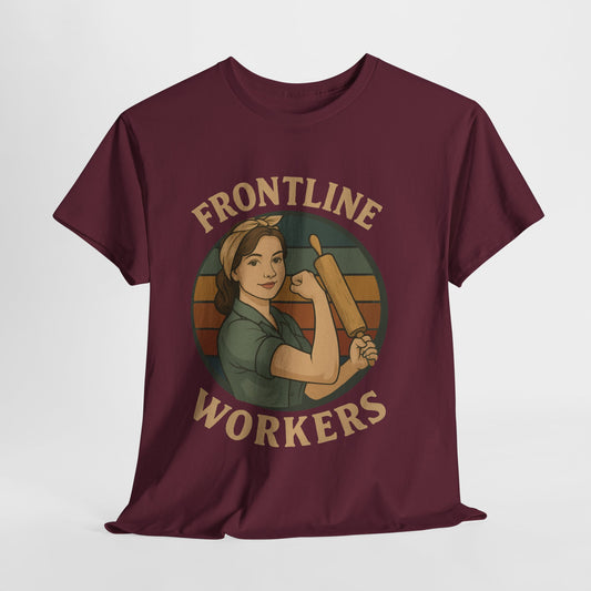 Frontline Workers Unisex Heavy Cotton Tee, Support Essential Workers Shirt, Gratitude Apparel, Healthcare Hero Gift, Everyday Comfort Tee